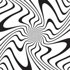 Fototapeta na wymiar Black Stripes . Vector Curved Lines . 
