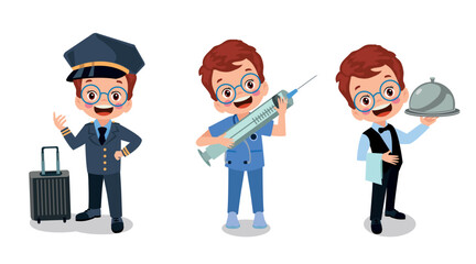 Cartoon Characters Of Different Professions