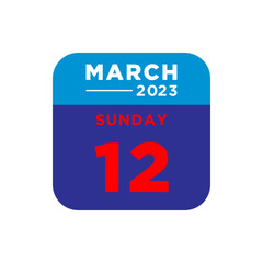 Fototapeta premium calendar march 2023 vector illustration in trendy flat design