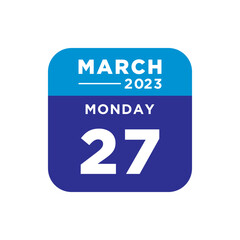 calendar march 2023 vector illustration in trendy flat design