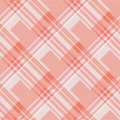 Seamless tartan plaid pattern in Pink Red Color.	
