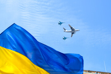 military planes flying over capital of Ukraine Kyiv!
Independence Day of Ukraine!