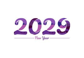Modern 2029 new year typography design, new year 2029 logo