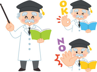 高齢の博士　教授　先生