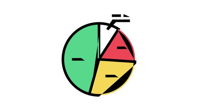 pie chart color icon animation