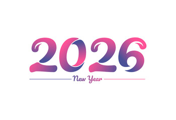 Colorful gradient 2026 new year logo design, New year 2026 Images
