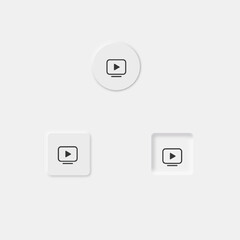 Fototapeta premium Social media play button icon 