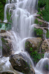 Beautiful waterfall Landscape on the way to Lachen from Gantok, Sikkim, India.