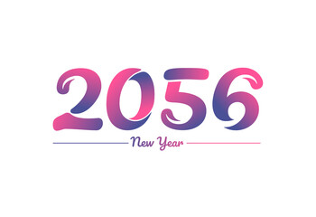 Colorful gradient 2056 new year logo design, New year 2056 Images