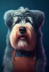 funny portrait of dog