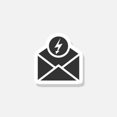 New Email with Lightning icon sticker