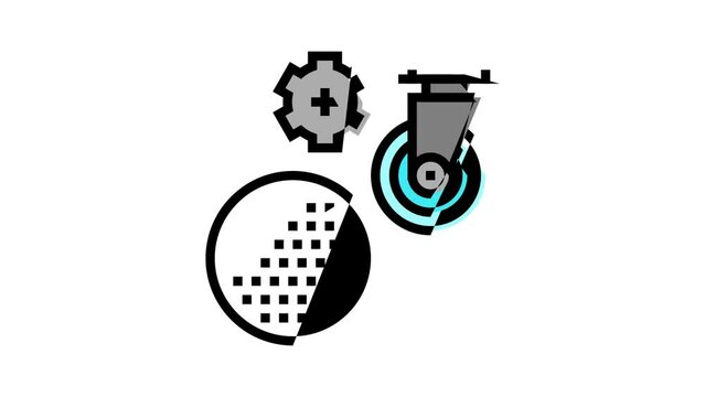 polyurethane elastomer color icon animation