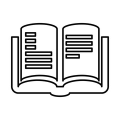 Open Book Icon In Line Style