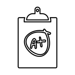 Mark Sheet Icon In Line Style