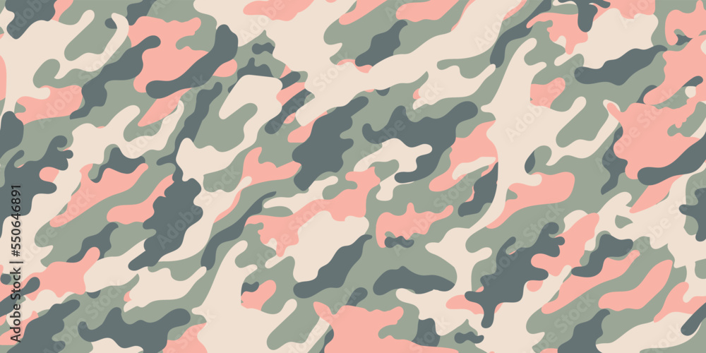 Canvas Prints vector camouflage pattern for clothing design. Pink camouflage military pattern