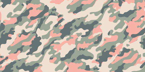 Fototapeta premium vector camouflage pattern for clothing design. Pink camouflage military pattern