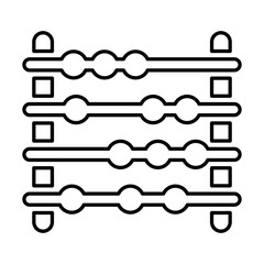 Abacus Icon In Line Style