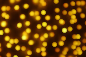 Abstract blur golden bokeh light Christmas holiday background