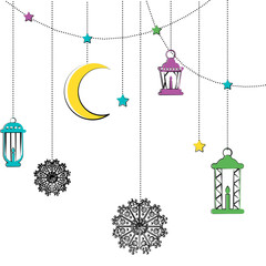 Islamic holiday ramadan illustration