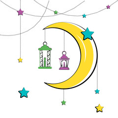 Islamic holiday ramadan illustration
