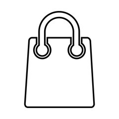 Shopping Bag Icon In Line Style