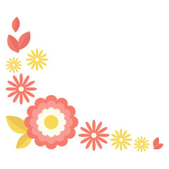 Naklejka premium Flower Corner Decoration