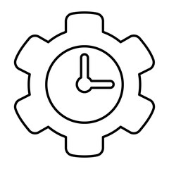 Gears Cog Icon In Line Style