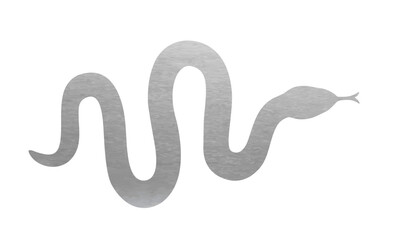 Silver Snake Silhouette - Vector Icon