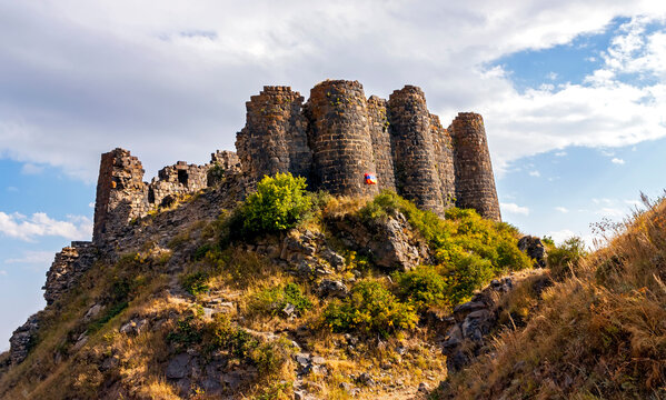 Amberd is a fortress complex with a church built on the slopes of Mt. Aragats at 2,300 meters above sea level in the XI-XIII centuries,Armenia.
