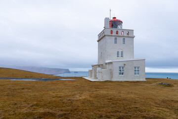 Fototapeta na wymiar lighthouse on the icelandic coast