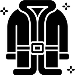 Santa coat icon, Christmas related vector illustration