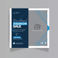 Fototapeta premium Fashion sale social media post design and web banner template