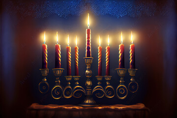 Menorah for Hanukkah holiday