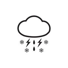 Modern weather icons. Flat vector illustration for Web, print, and Mobile App