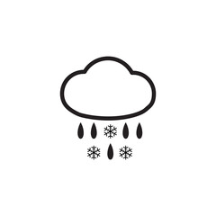 Modern weather icons. Flat vector illustration for Web, print, and Mobile App