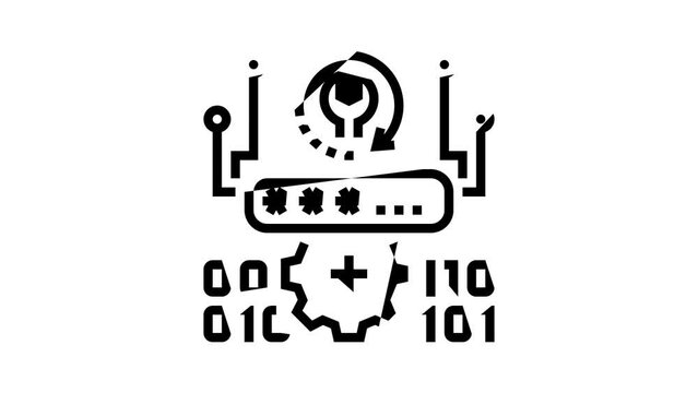 password recovery line icon animation