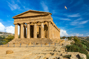 Valley of the Temples (Valle dei Templi), The Temple of Concordia, an ancient Greek Temple built in...