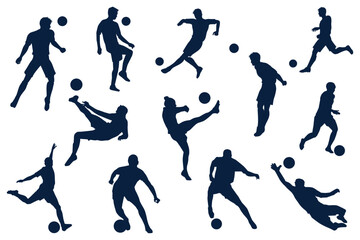 football shadow kicking ball vector design