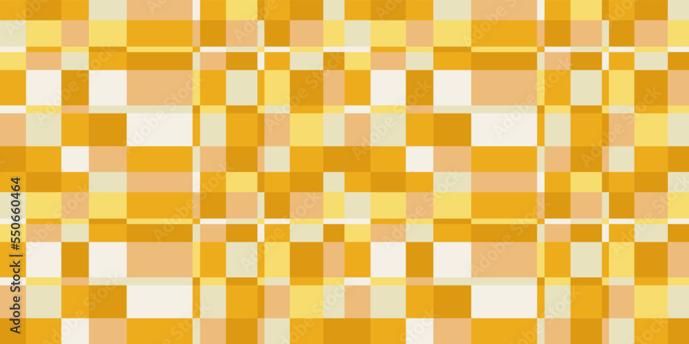 Aufkleber Yellow grid of rectangles of various sizes. Vector print for various interior design or decor.