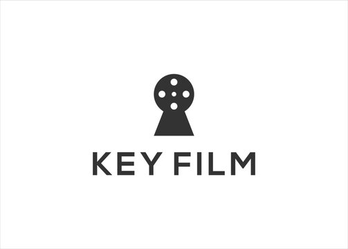 key film logo vector template