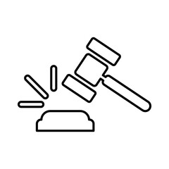 Auction Vector Icon In Line Style