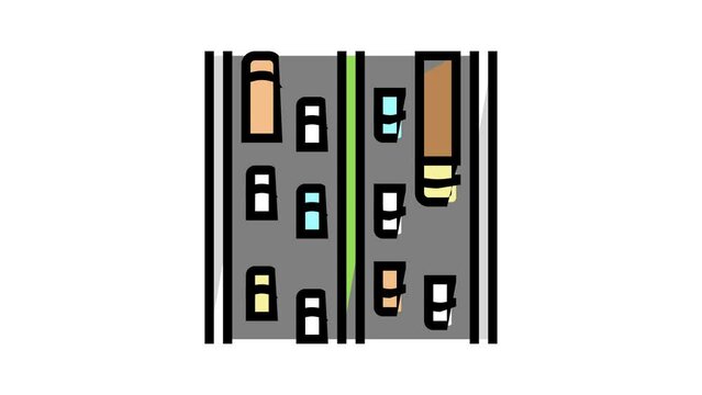 arterial road color icon animation