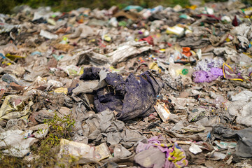 plastic, polythene, garbage, dumping area, Garbage or trash, Land pollution, pollution control, waste open burning site, Pollution concept