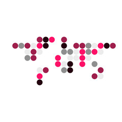 World 1 Silhouette Pixelated pattern map illustration