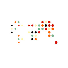 World 3 Silhouette Pixelated pattern map illustration