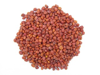 White radish seeds isolated on white background 