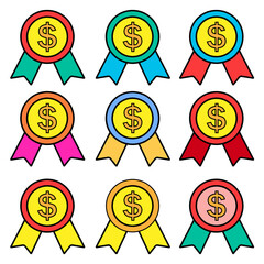 Medal icon vector illustration in flat style about marketing and growth for any projects, use for website mobile app presentation
