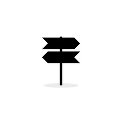 Signpost icon isolated on white background.