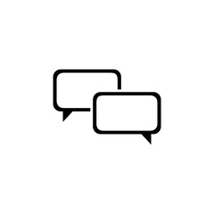 Message icons. Speak icon. Dialog, chat speech bubble.