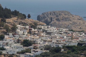 Fototapeta na wymiar view of the city Lindos